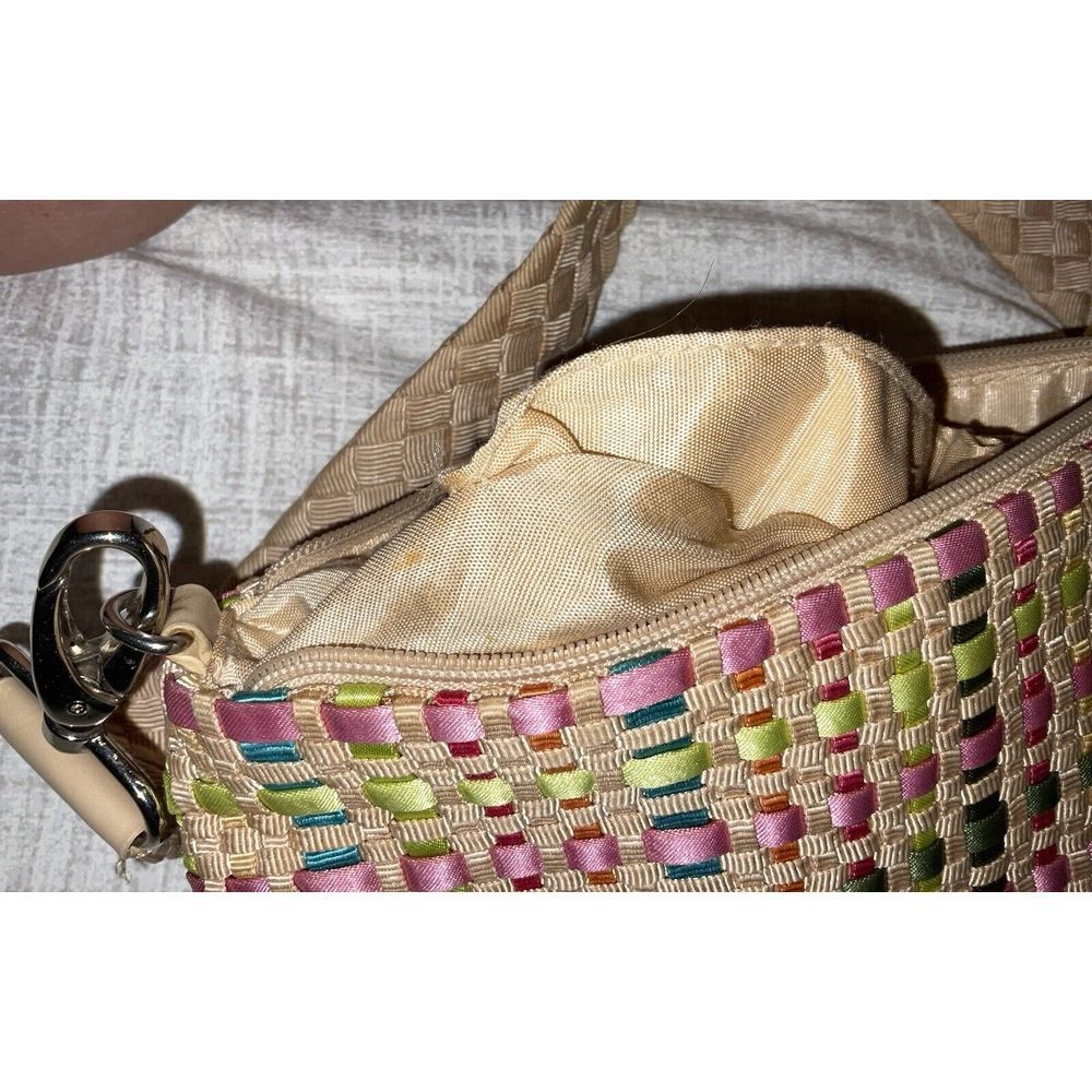 The Sak‎ Spring Bouquet pastel ribbon woven bag purse removeable strap microbag - Picture 9 of 16